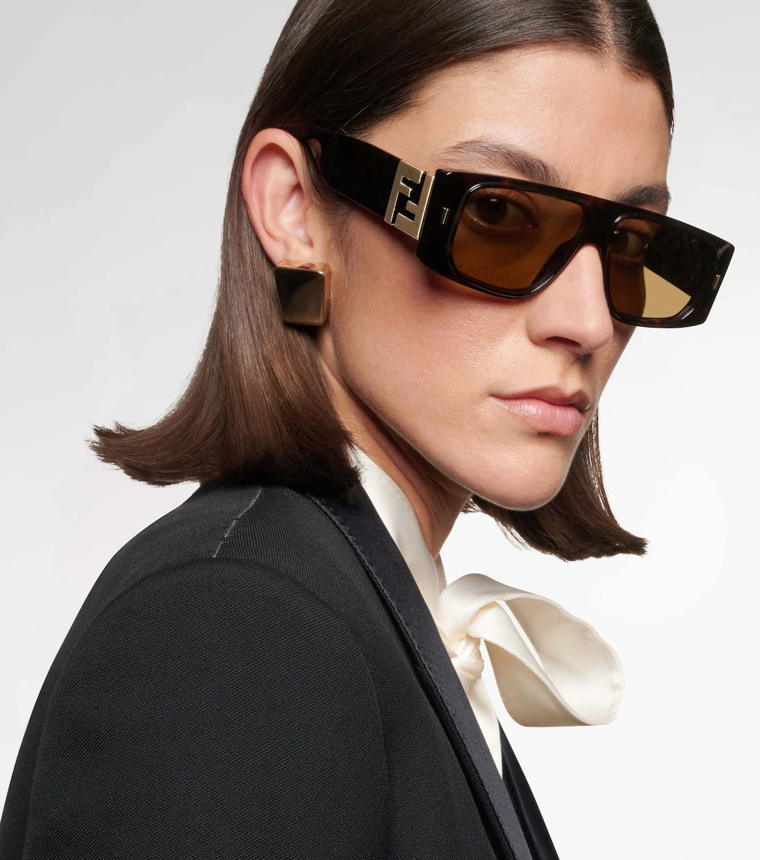 Fendi - FF Squared rectangular sunglasses