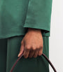 Alice+Olivia Green Satin Silas Blazer