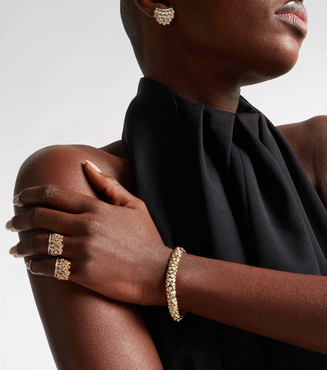 Rainbow K - Blossom Small 14kt gold bracelet with diamonds