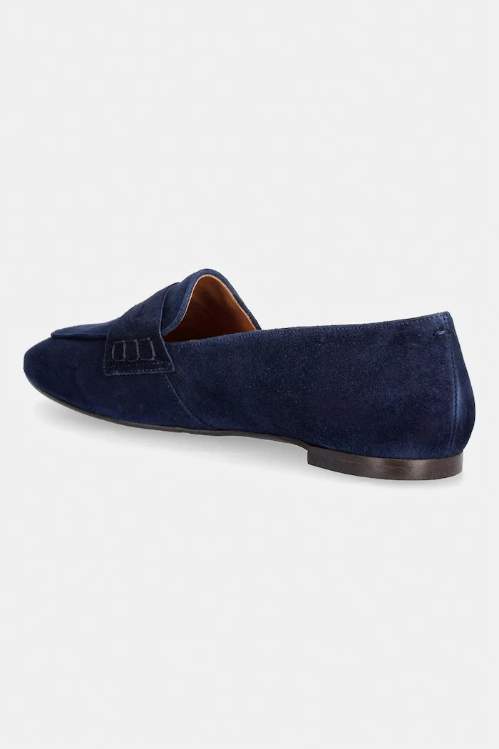 Billi Bi kadın süet mokasen Blue suede