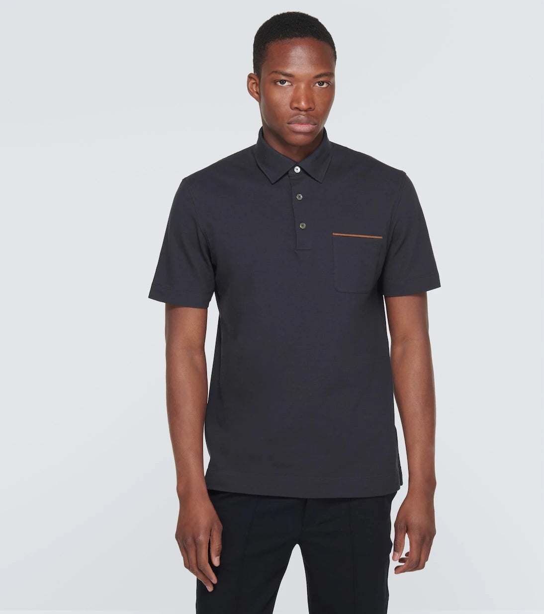 Zegna - Cotton piqué polo shirt