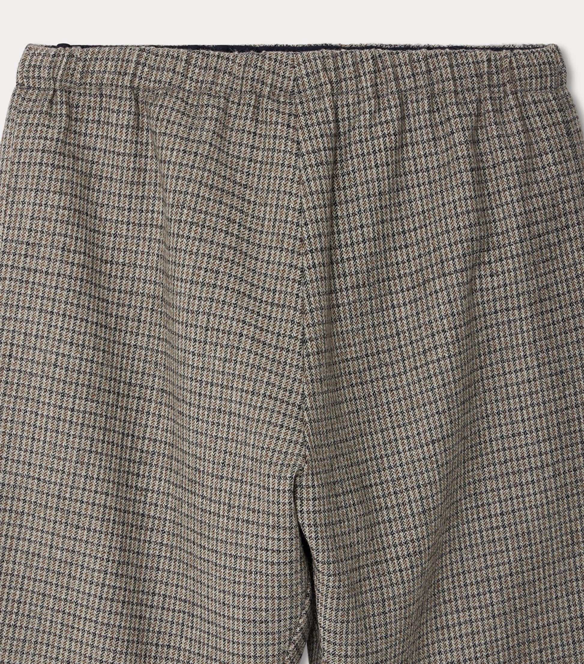 Wool Houndstooth Elasticated-Waist Trousers (6-18 Months)