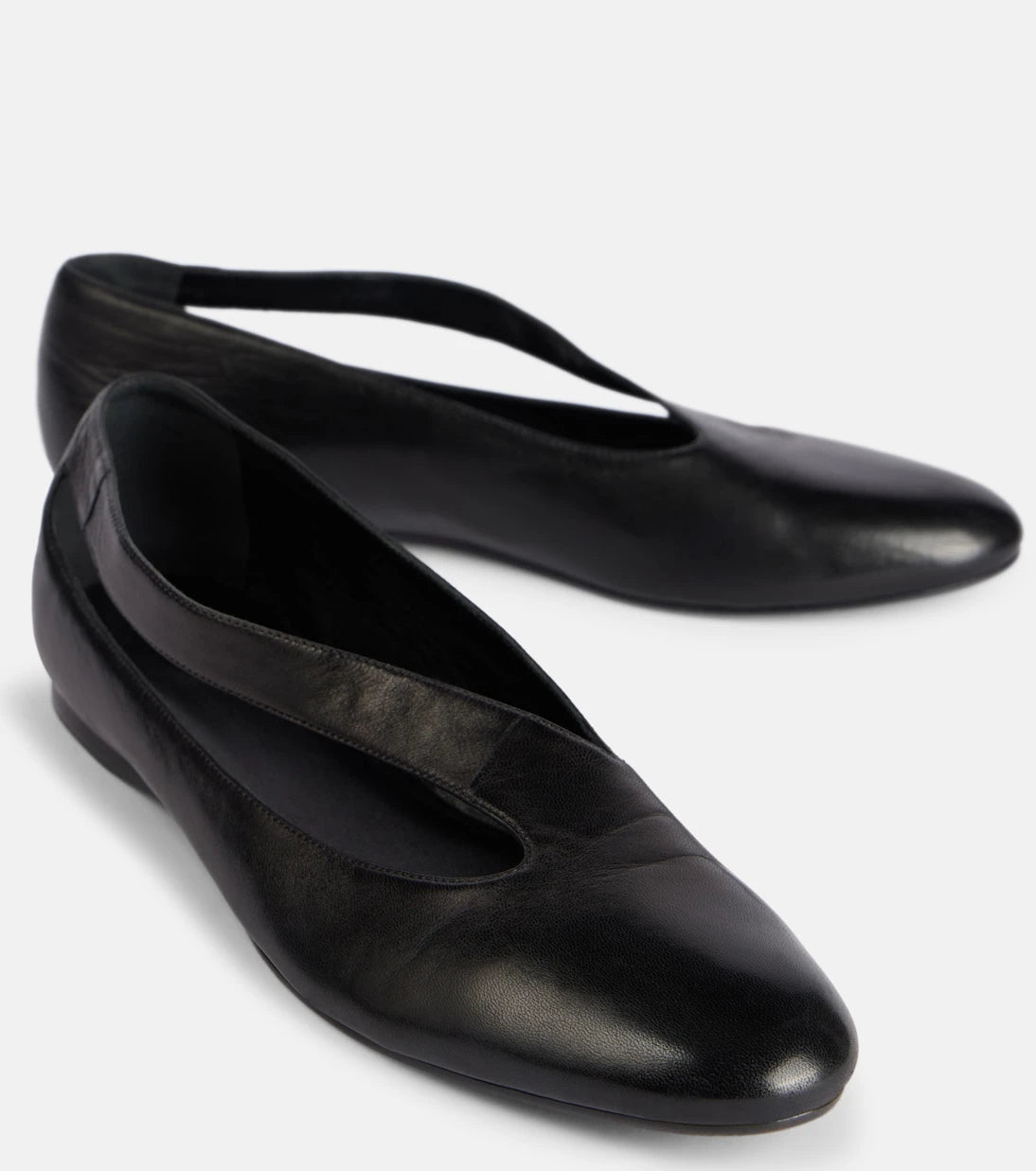 Khaite - Diana cutout leather ballet flats