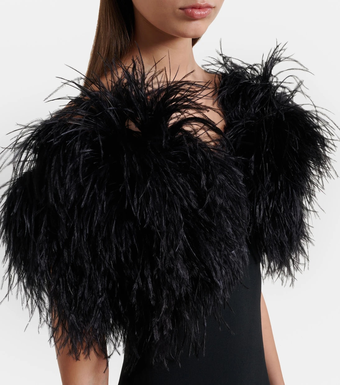 David Koma - Feather-trimmed cocktail dress