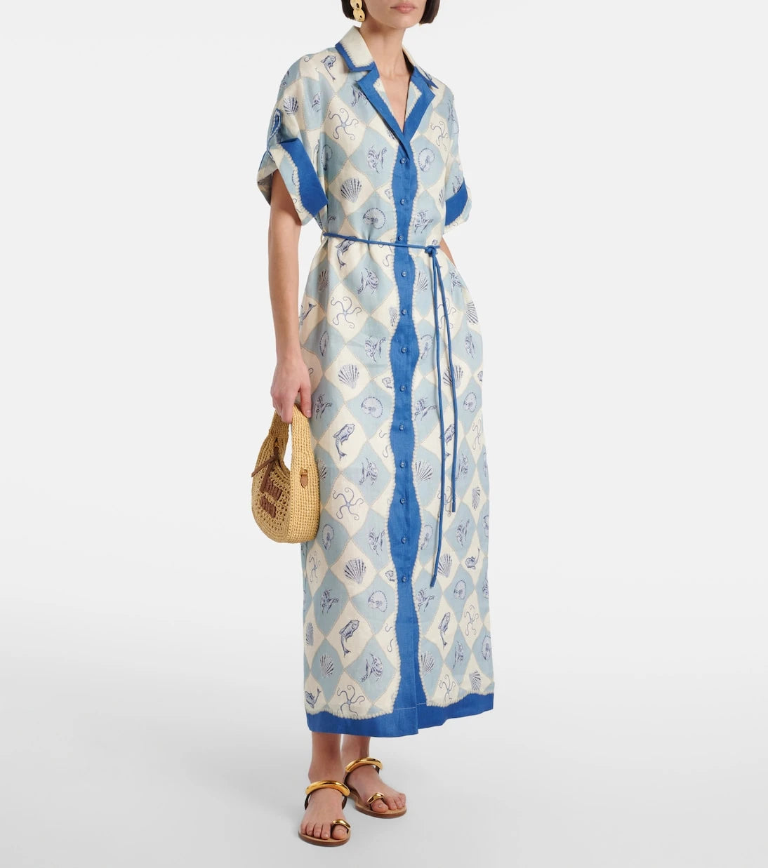 Alémais - Pia printed linen shirt dress