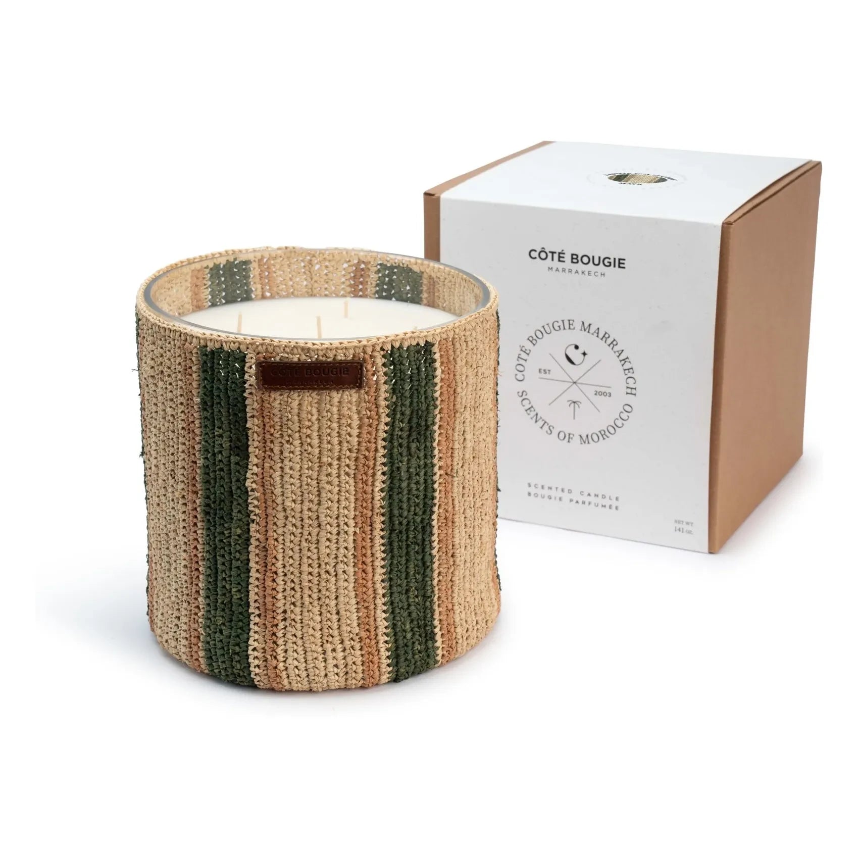 Côté Bougie - Raphia Maya candle - Mint &amp; Tea