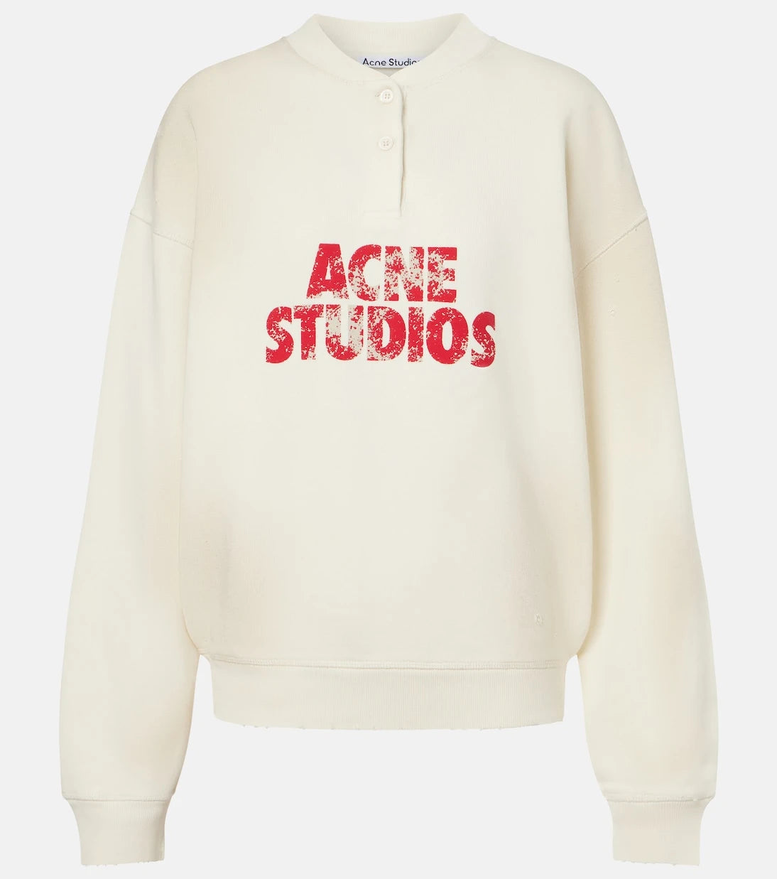 Acne Studios - Logo distressed cotton jersey sweatshirt