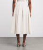 Ivory Organic Cotton Maxine Midi Skirt
