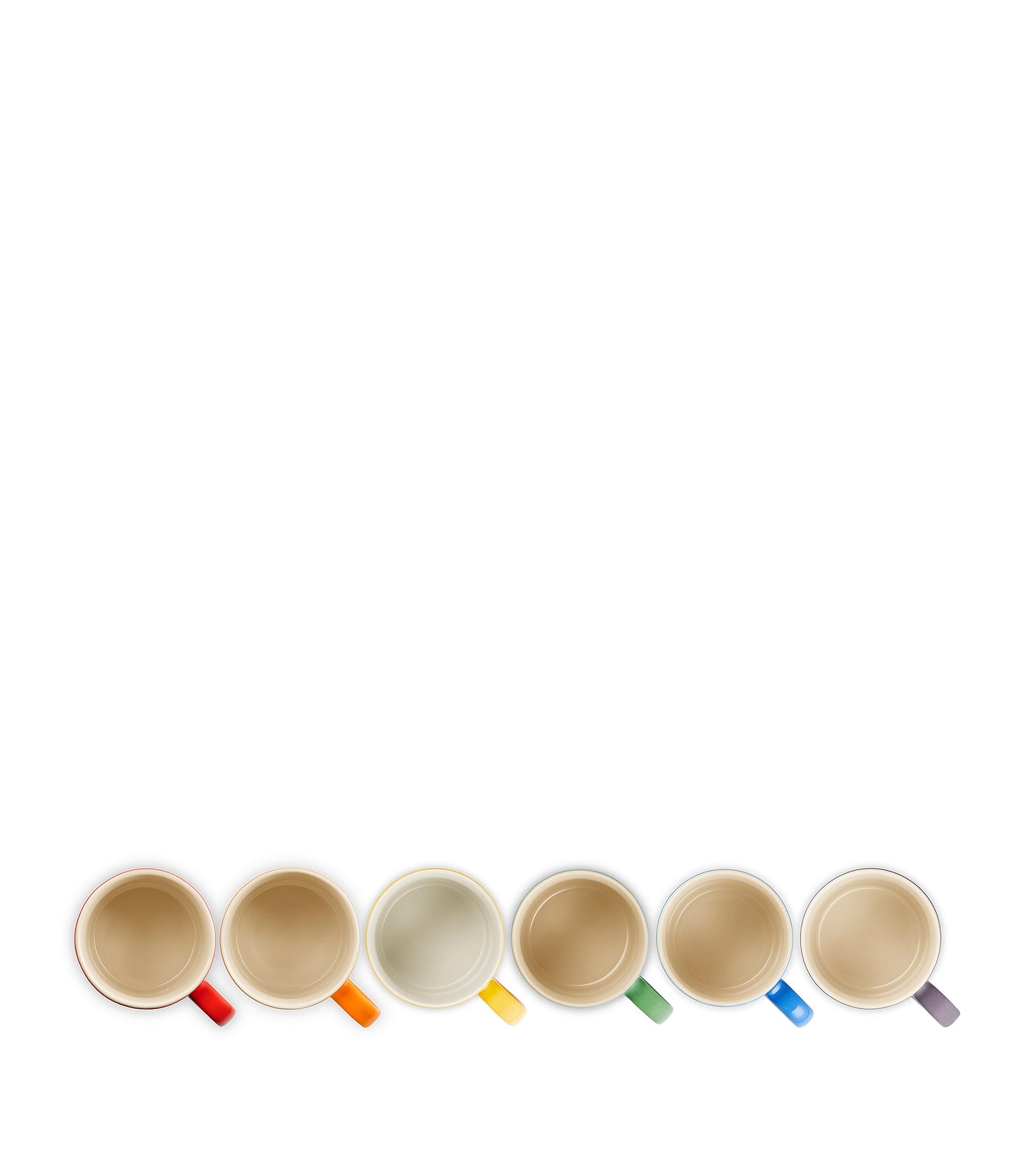 Stoneware Rainbow Mugs (Set of 6)