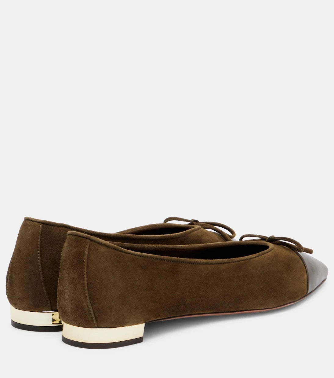 Aquazzura - Gioia suede and leather ballet flats