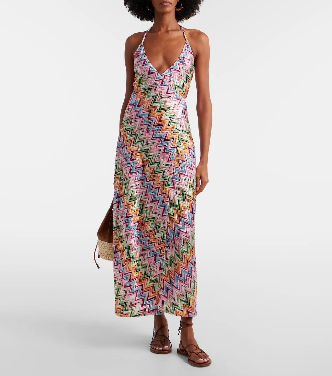 Missoni - فستان ميدي بنمط الزجزاج