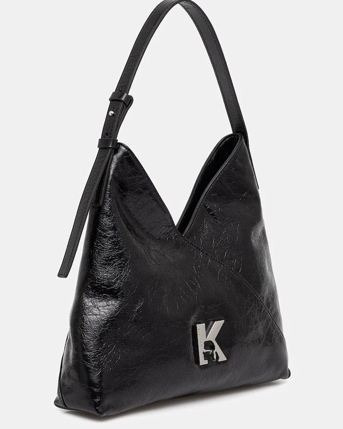 Karl Lagerfeld Jeans чанта тип хобо дамска от кожа