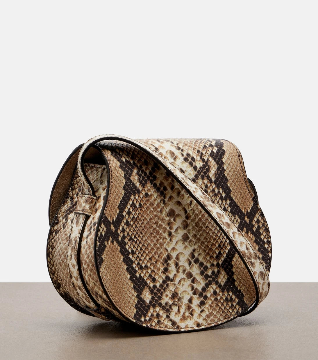 Chloé - Marcie Mini snake-effect leather crossbody bag