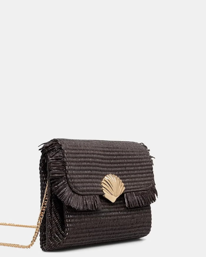 Morgan örgü kumaştan kadın crossbody çanta