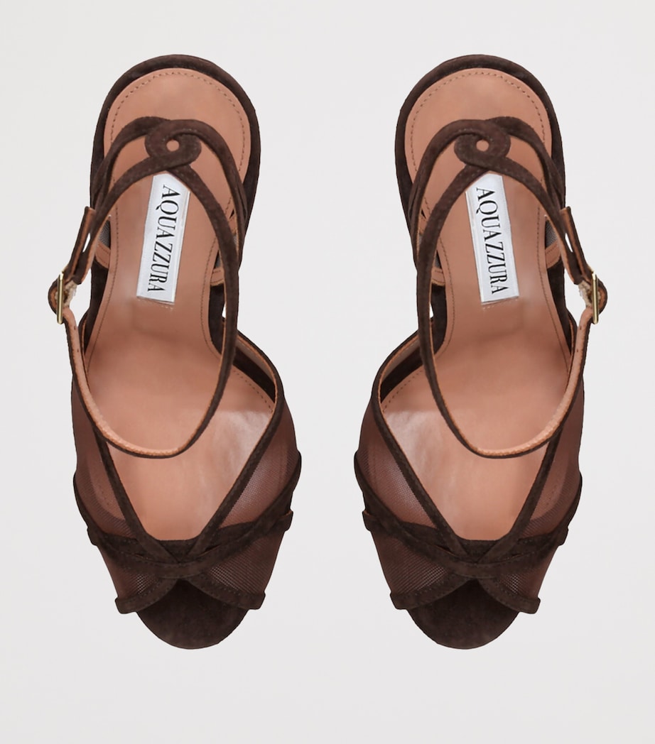 Suede Shear Plateau Sandals 130