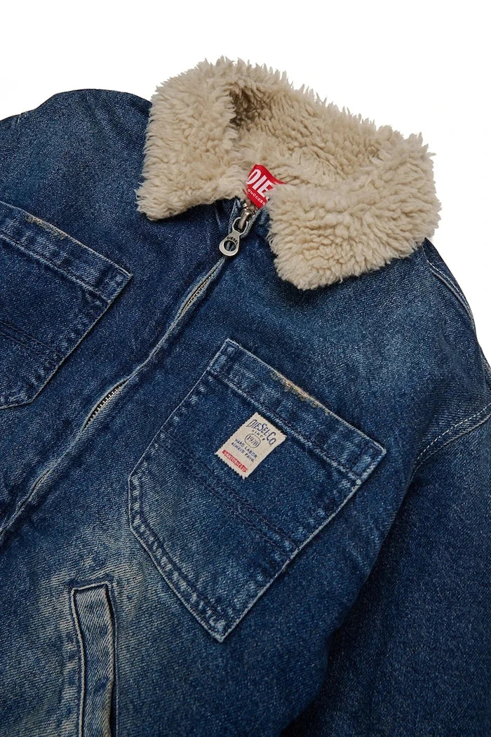 Детско памучно яке Diesel JOMOX-FUR JACKET