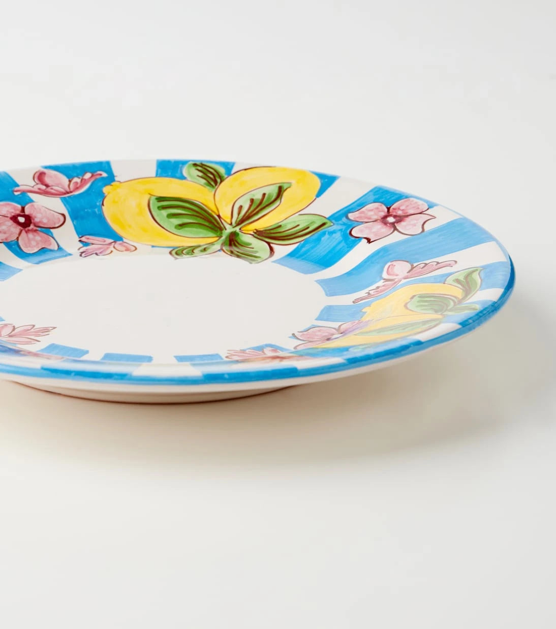 Dolce&Gabbana Casa - Taormina striped ceramic dessert plate