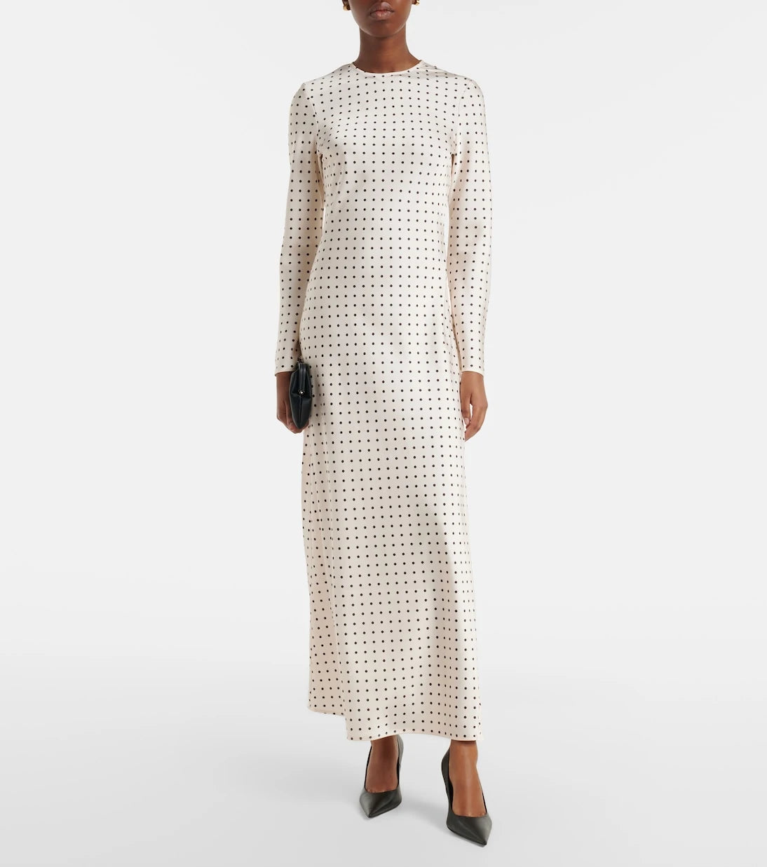 Rotate - Polka-dot satin maxi dress