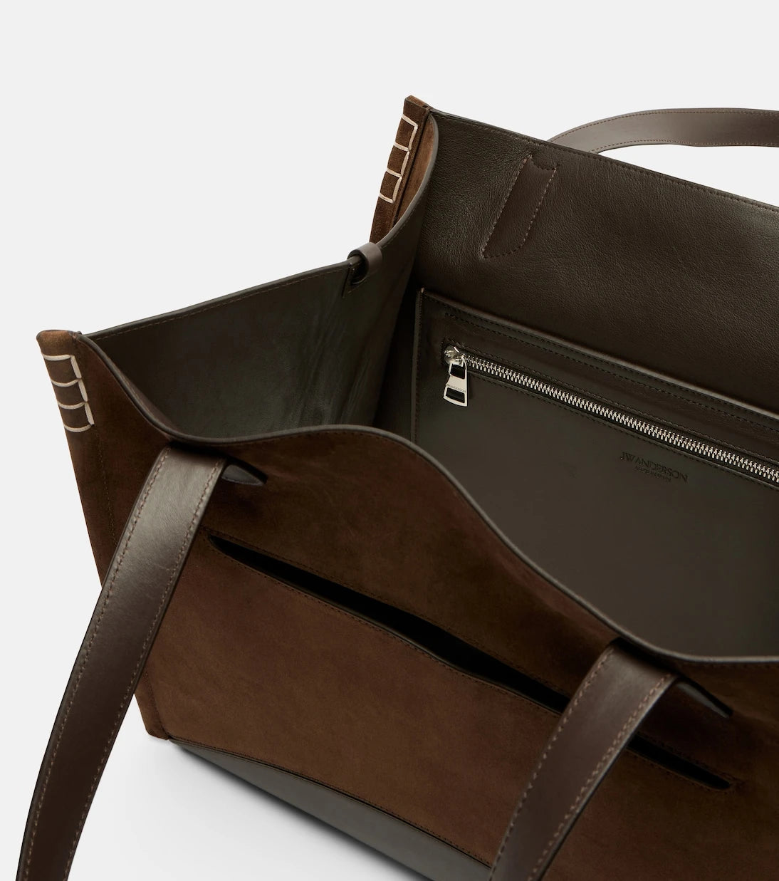 JW Anderson - Loafer Cabas Large suede tote bag