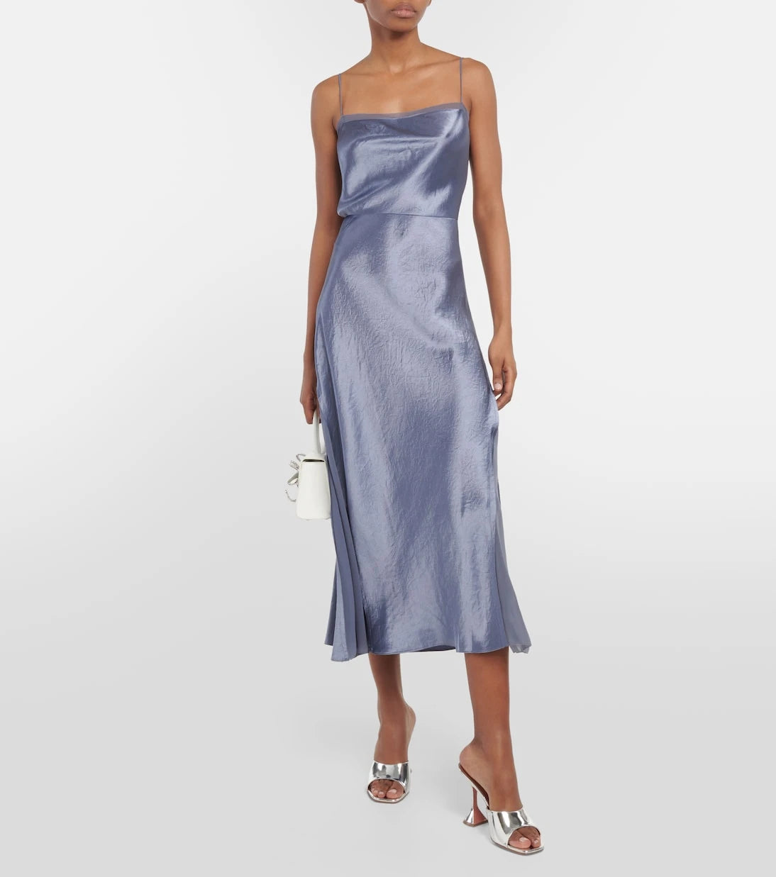Vince - Satin and organza slip dress