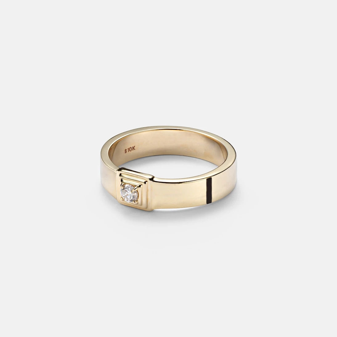 Stone and Strand - 10kt gold ring with diamonds