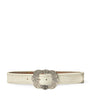 Ralph Lauren Collection White Leather Embellished Belt
