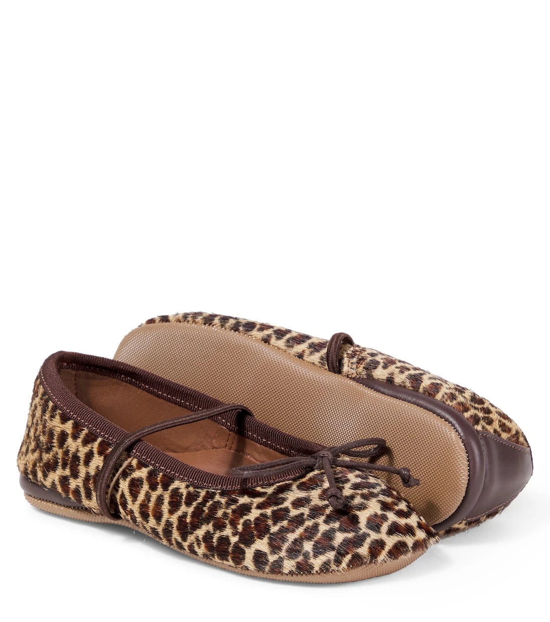 PèPè - Leopard-print calf hair ballet flats