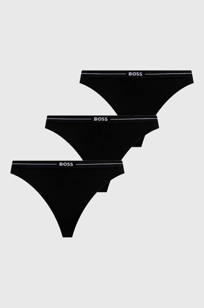 BOSS Kadın Pamuklu Elastan 3P String Külot 3'lü