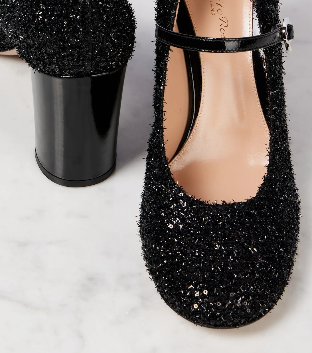 Gianvito Rossi - حذاء بكعب عالٍ من الكانفاس
