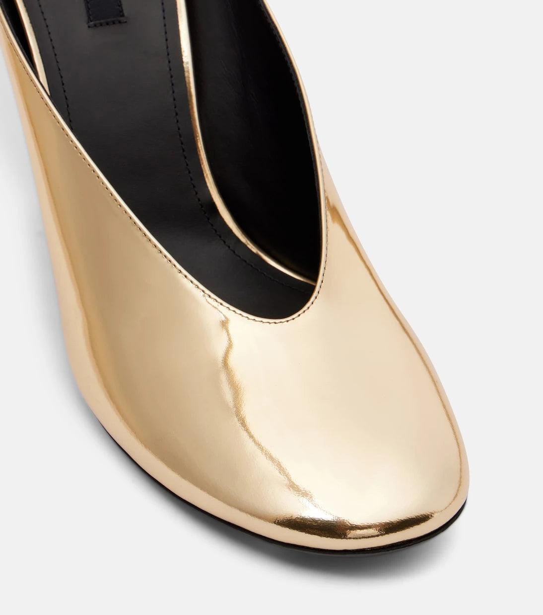 Givenchy - Sculpted 95 mirrored leather mules