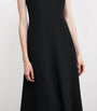 Roland Mouret Black Wool-Silk Embellished Gown