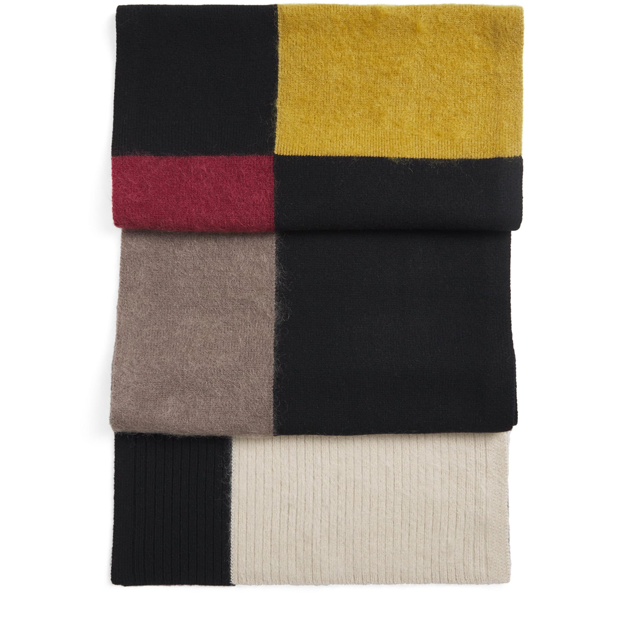 Joseph Silver Wool-Blend Overlay Scarf