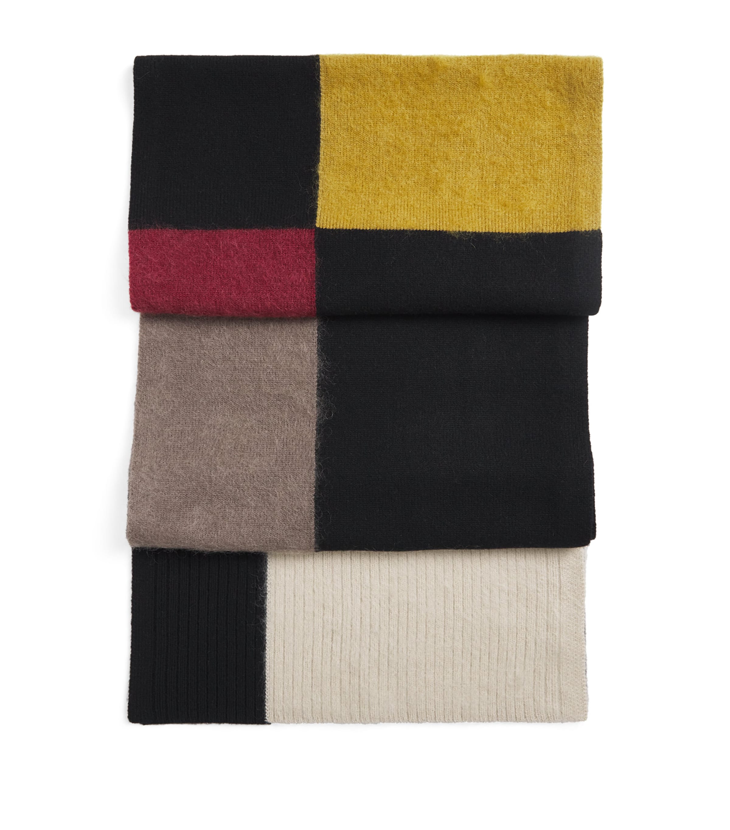 Joseph Silver Wool-Blend Overlay Scarf
