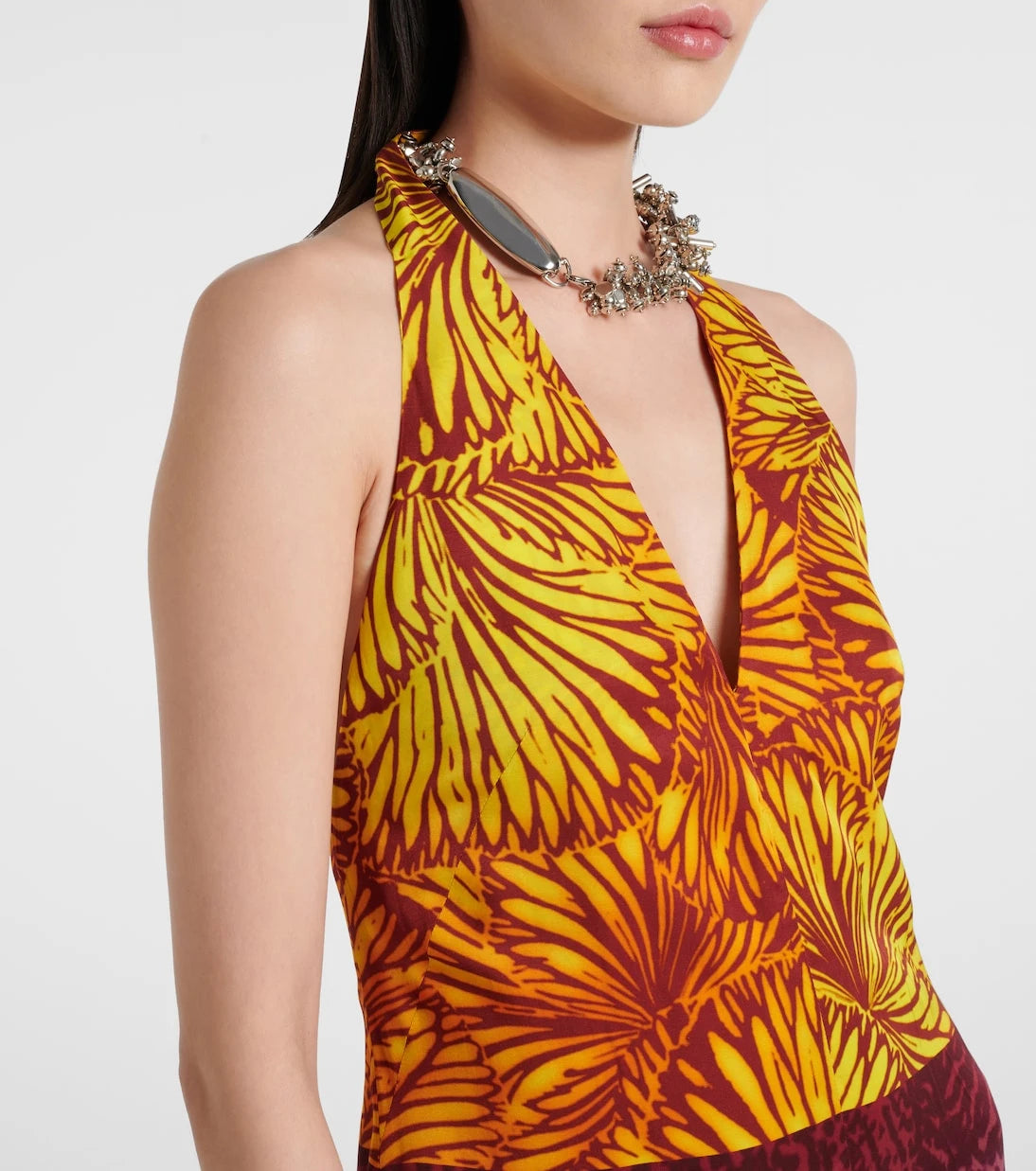 Dries Van Noten - Printed halterneck maxi dress