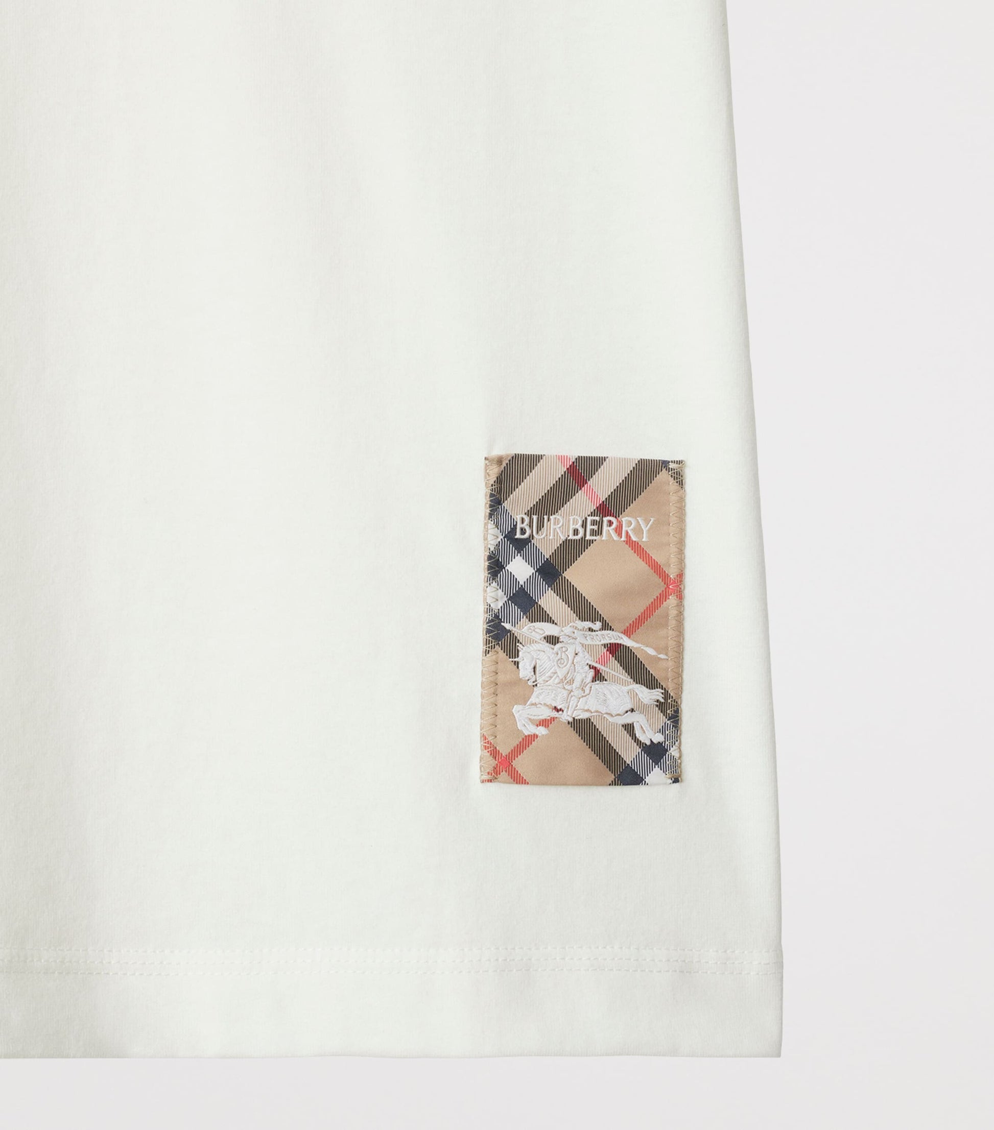 Burberry Cotton Check-Trim T-Shirt
