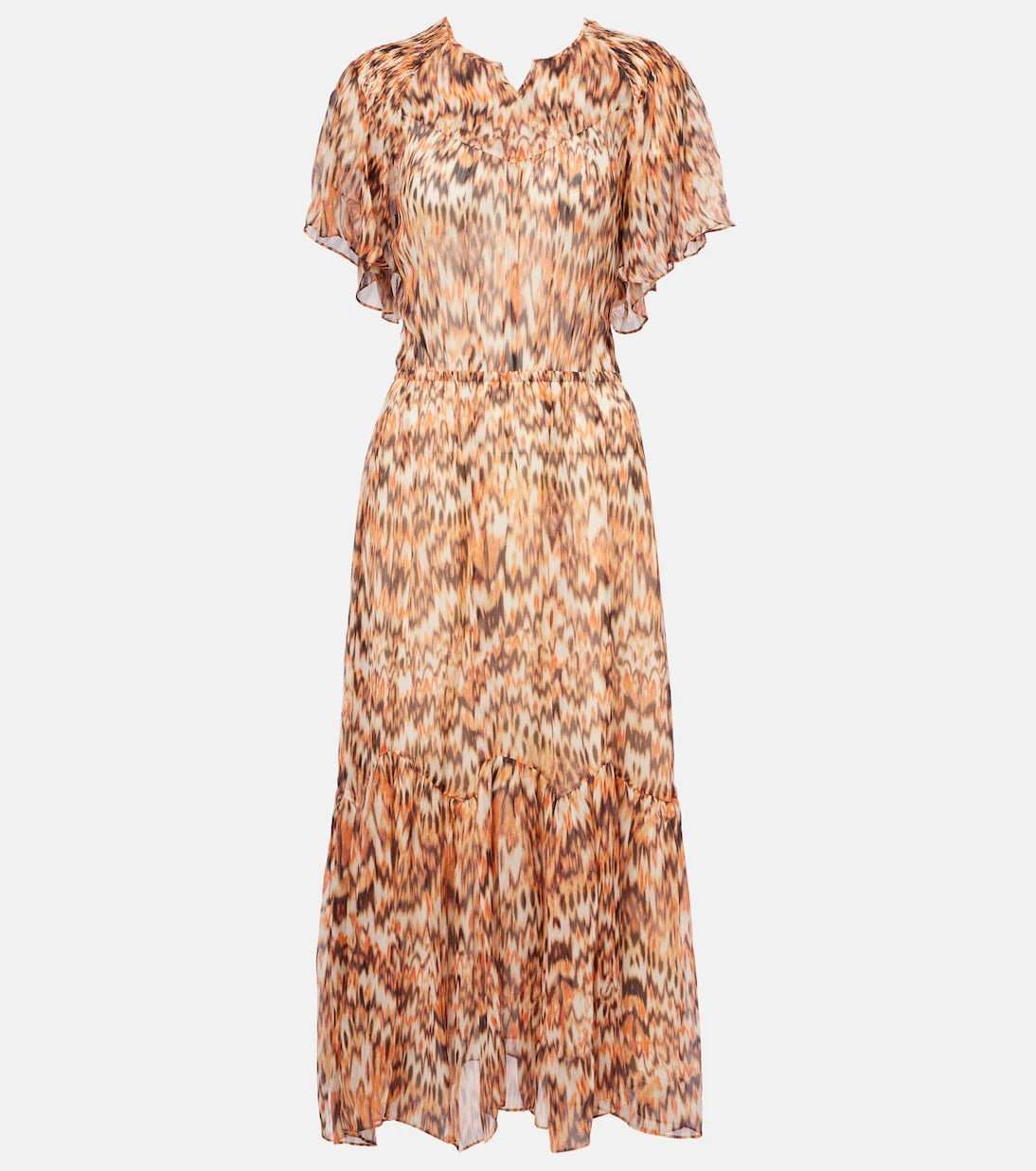 Isabel Marant - Odelia printed gathered silk midi dress