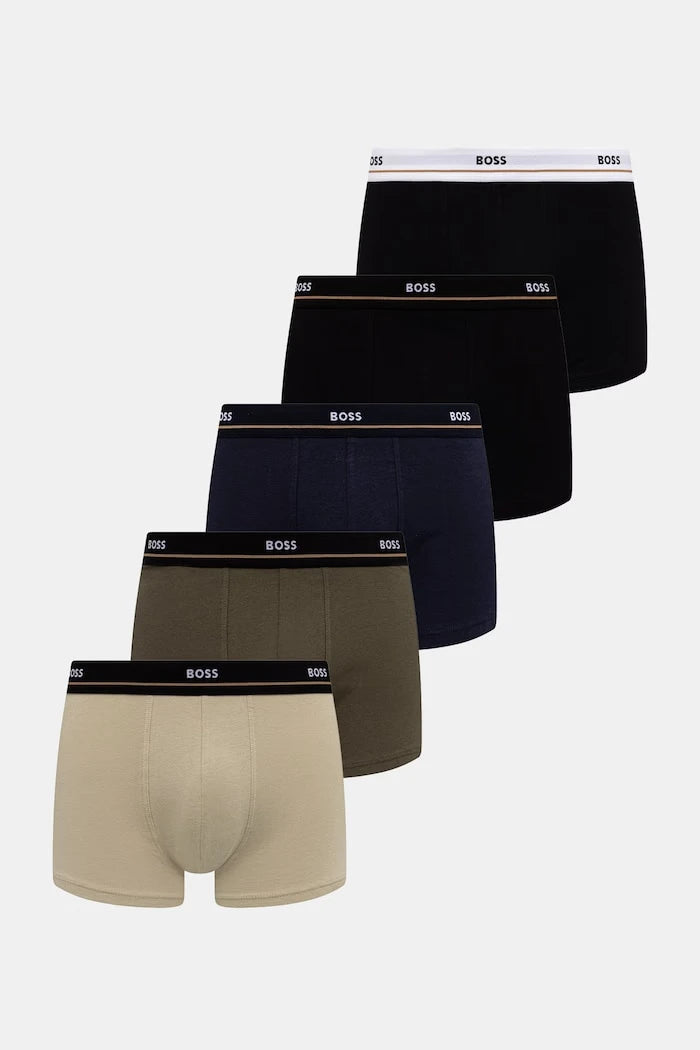 BOSS Erkek Pamuk ve Elastan Boxer Trunk 5P Essential 5’li