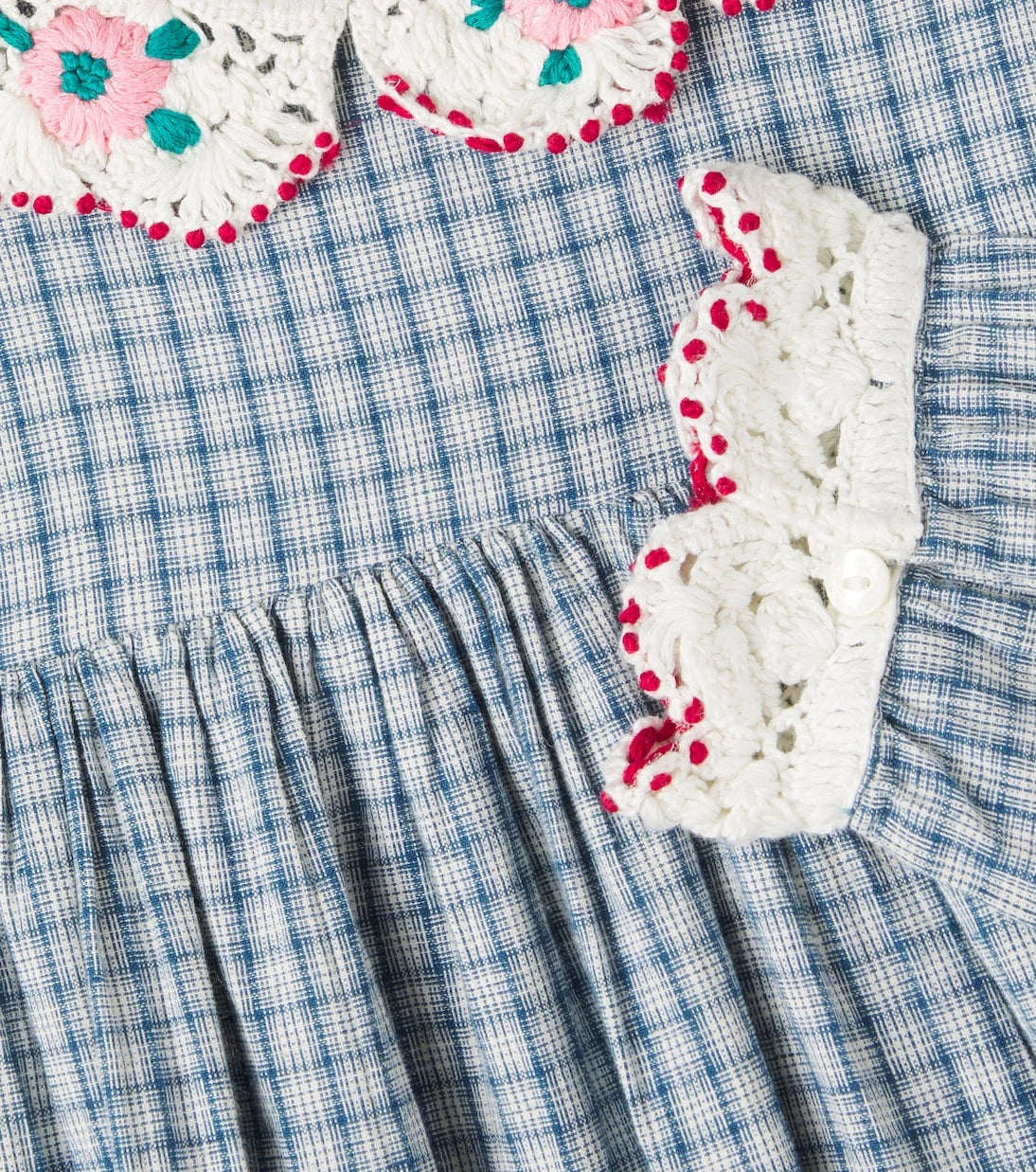 Bebe Organic - Rhea checked cotton and linen dress