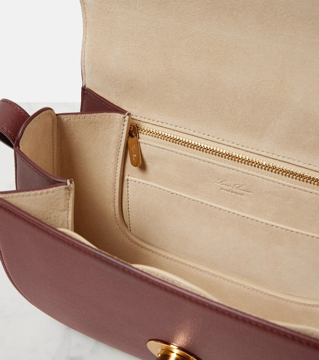 Loro Piana - Ghiera Small leather crossbody bag