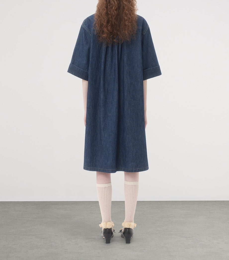 Valentino Blue Denim Midi Dress