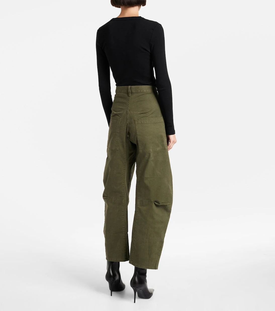 Nili Lotan - Shon cotton twill barrel-leg pants