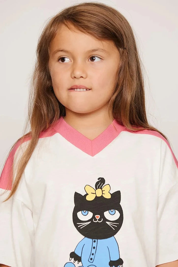 Mini Rodini pamuklu çocuk tişört Cat