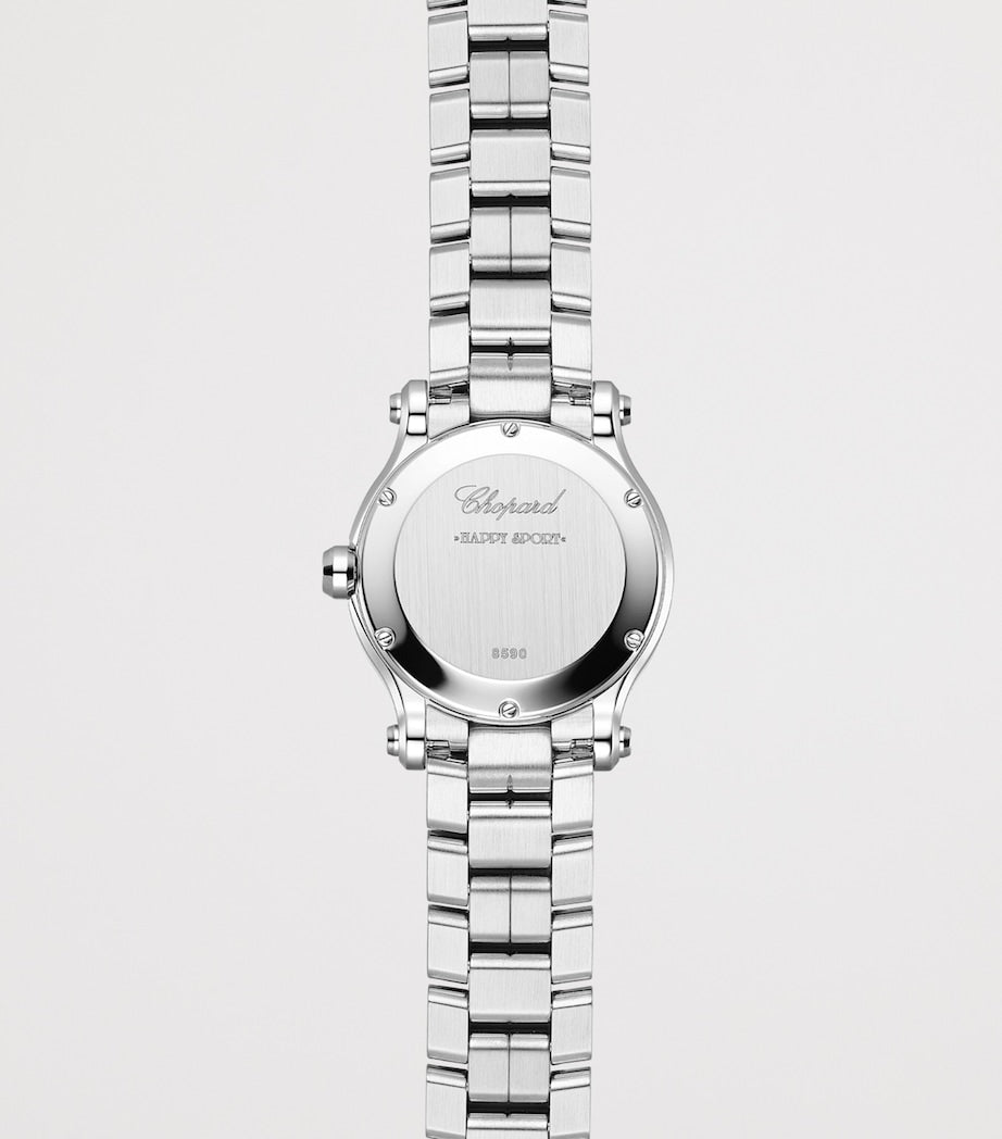 Stainless Steel and Diamond Happy Sport Watch 30mm