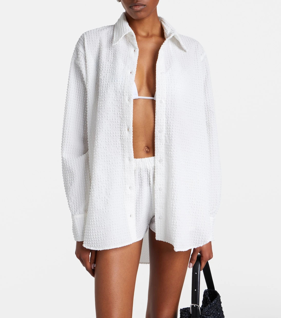 Hunza G - Resort oversized seersucker shirt