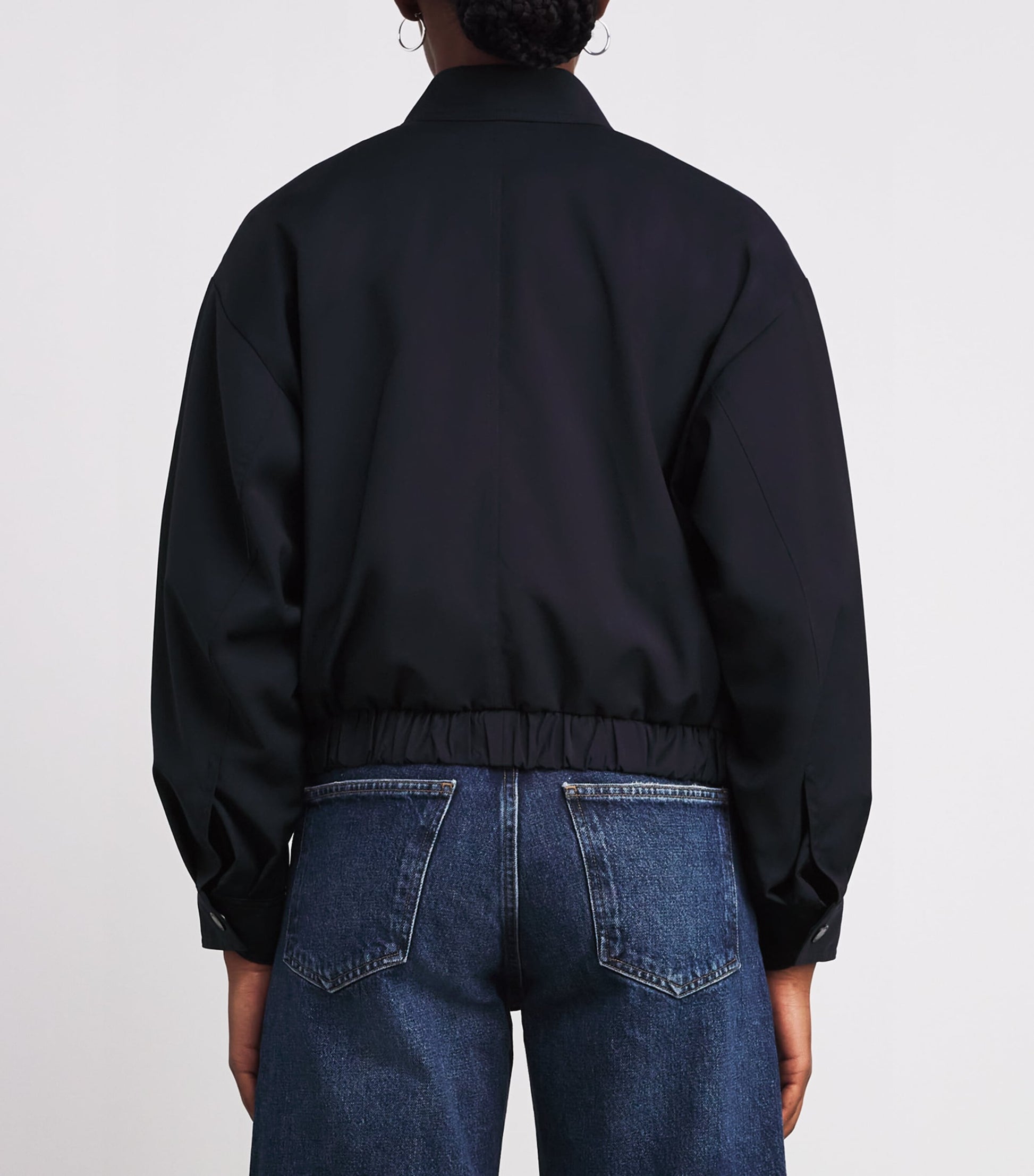 Claudie Pierlot Blue Wool-Blend Bomber Jacket