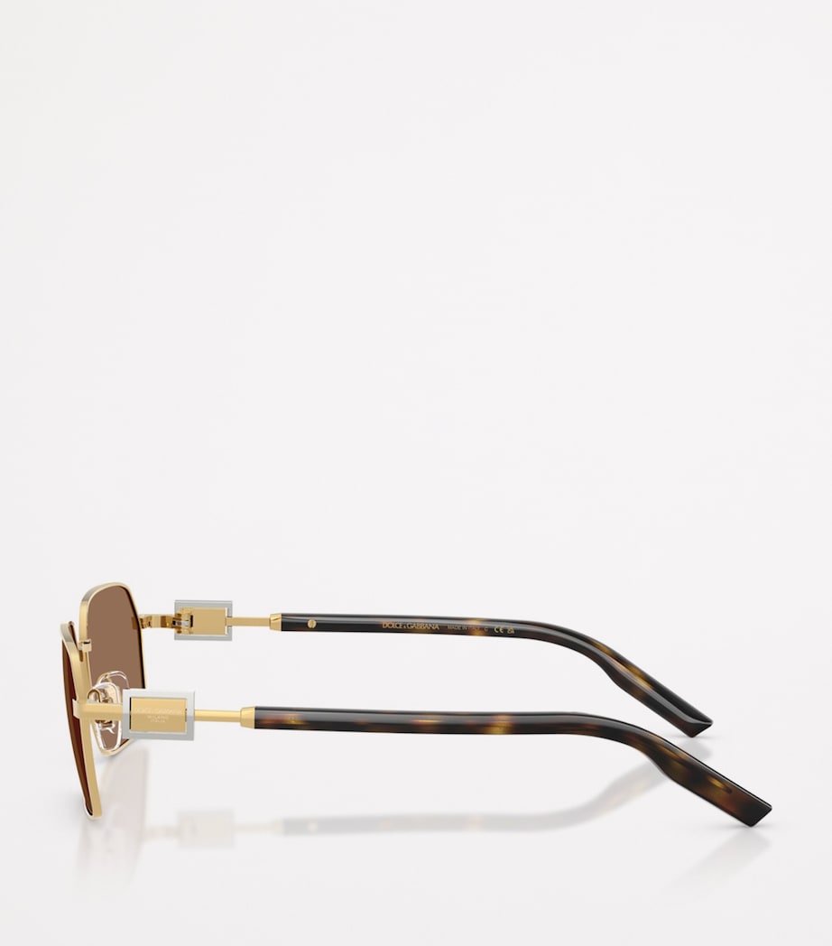 Dolce & Gabbana Wire-Frame Rectangular Sunglasses