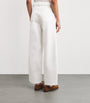 White Twisted Bonnie Barrel-Leg Jeans
