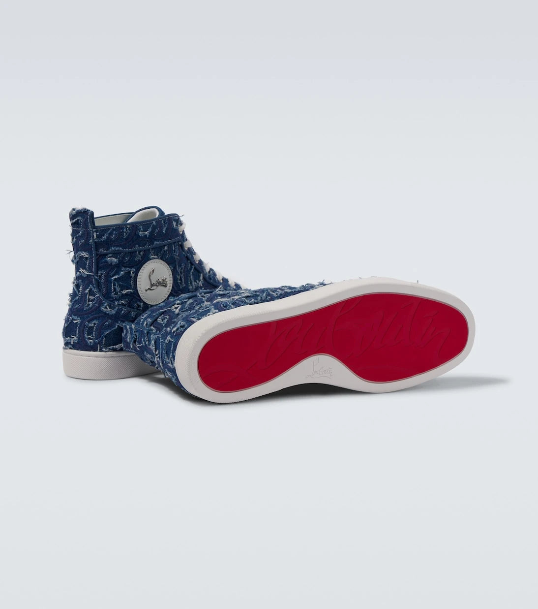 Christian Louboutin - Louis denim high-top sneakers
