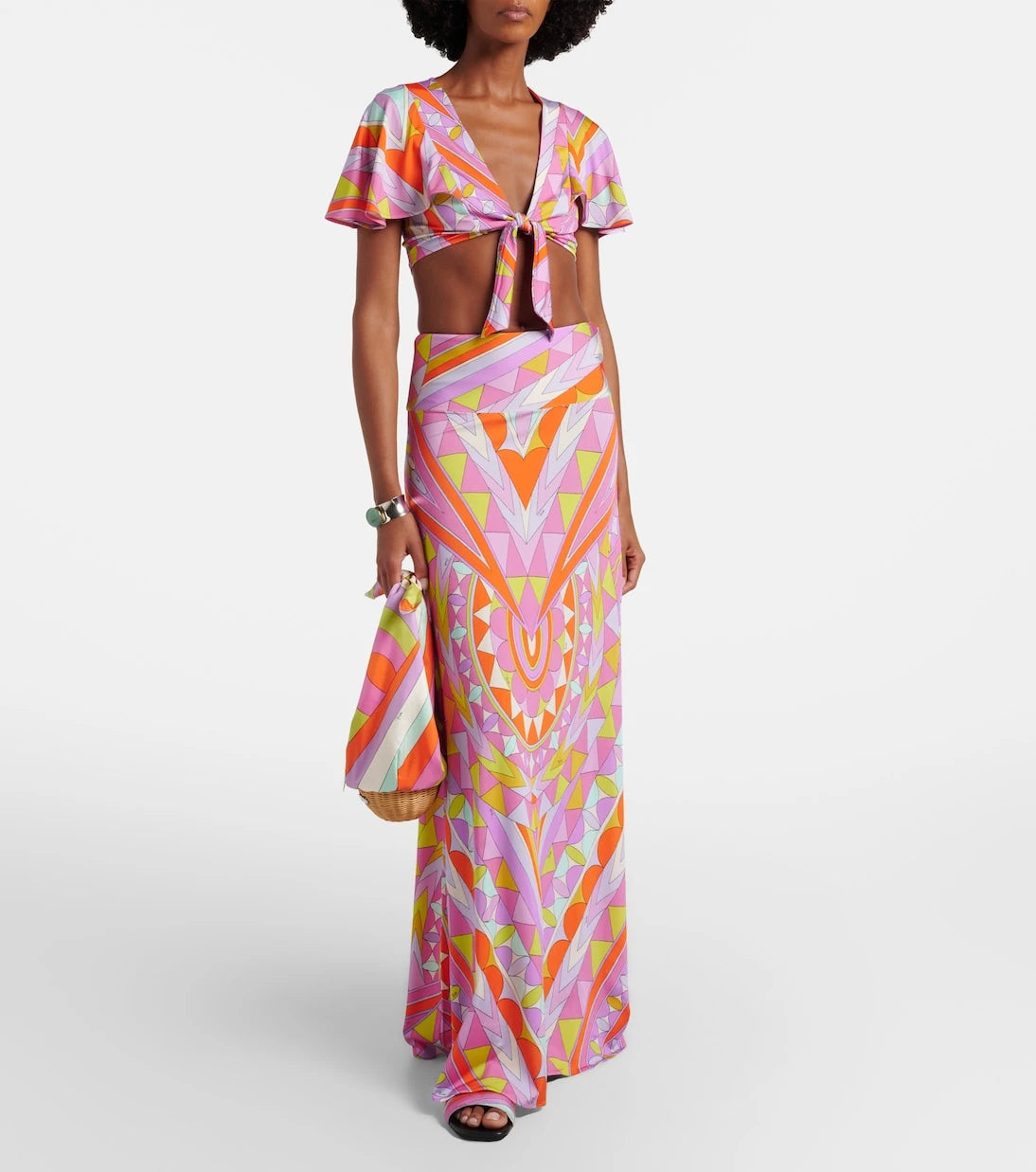 Pucci - Manuba jersey satin maxi skirt