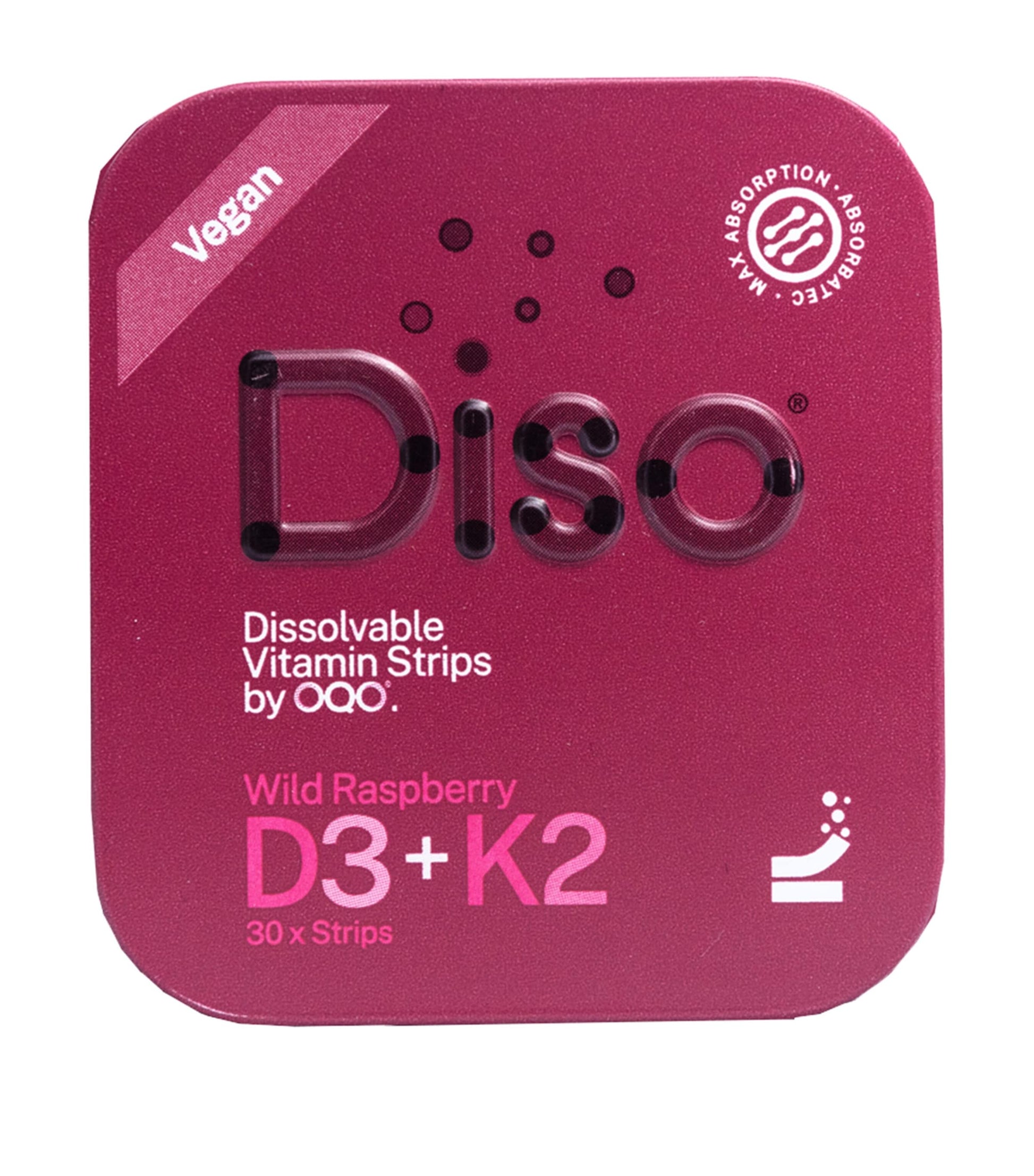 OQO DISO D3 + K2 Vitamin Strips (30 Strips)